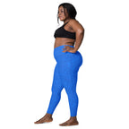 [Wild Side] Cerulean Spots Crossover Leggings with Pockets