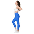 [Wild Side] Cerulean Spots Crossover Leggings with Pockets