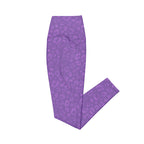 [Wild Side] Purple Roar Crossover Leggings with Pockets