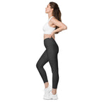 [Wild Side] Obsidian Roar Crossover Leggings with Pockets