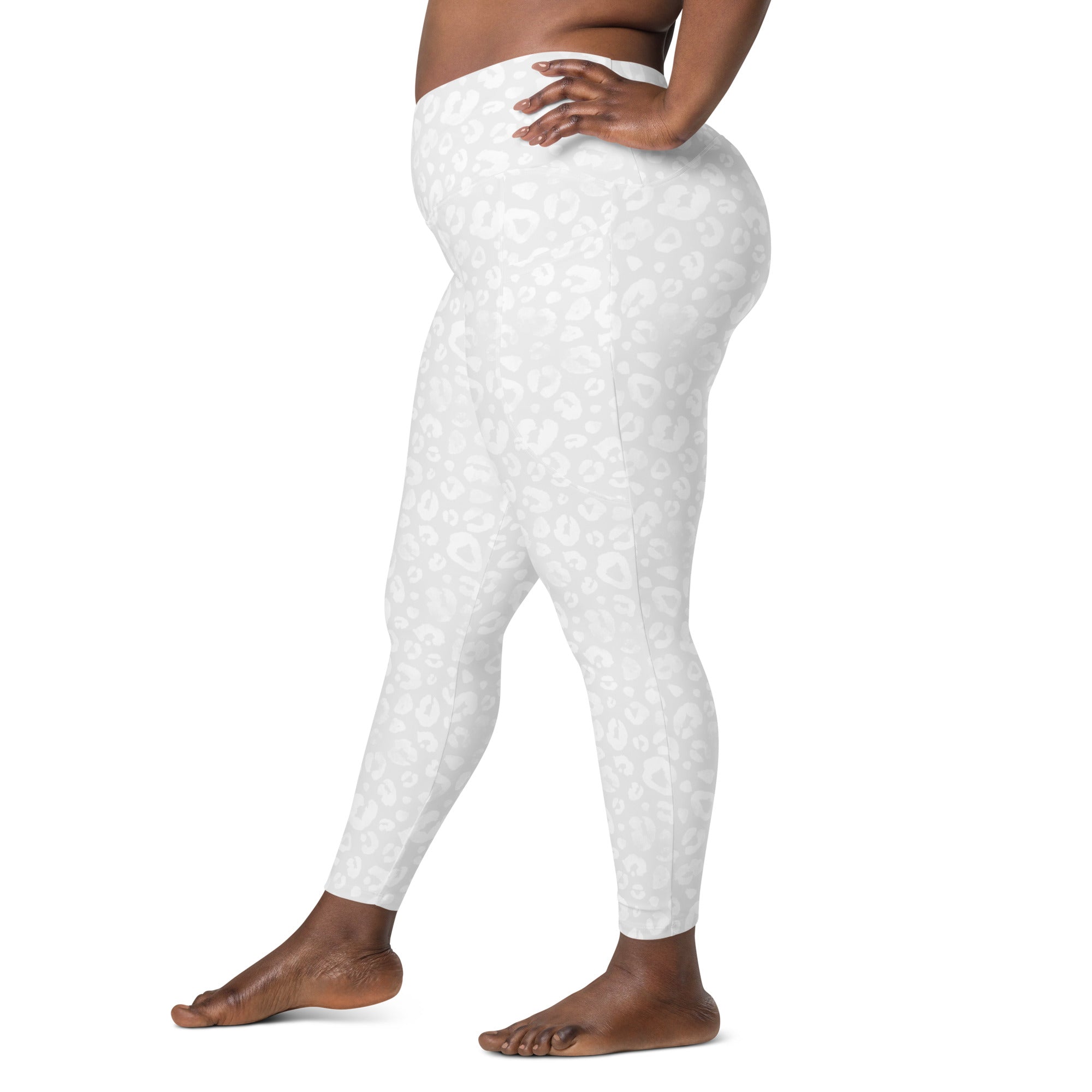 [Wild Side] Ivory Roar Crossover Leggings with Pockets
