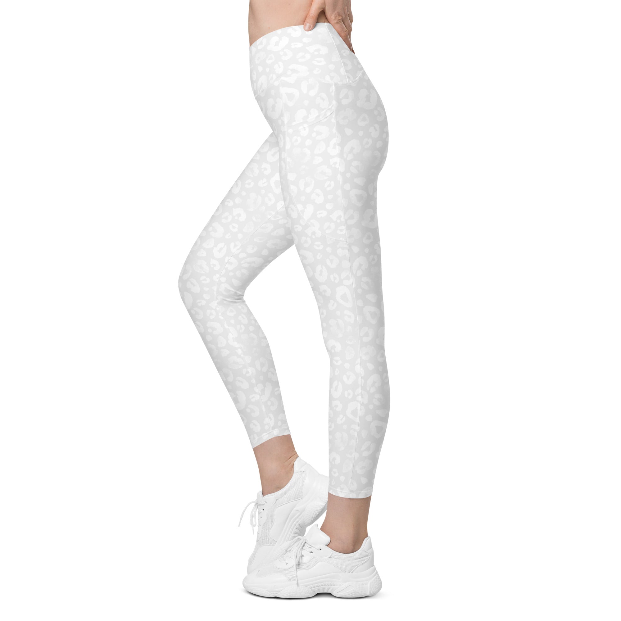 [Wild Side] Ivory Roar Crossover Leggings with Pockets