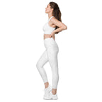 [Wild Side] Ivory Roar Crossover Leggings with Pockets
