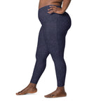 [Wild Side] Indigo Roar Crossover Leggings with Pockets