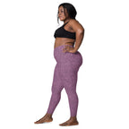 [Wild Side] Burgundy Roar Crossover Leggings with Pockets