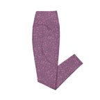 [Wild Side] Burgundy Roar Crossover Leggings with Pockets