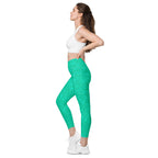[Wild Side] Parakeet Roar Crossover Leggings with Pockets