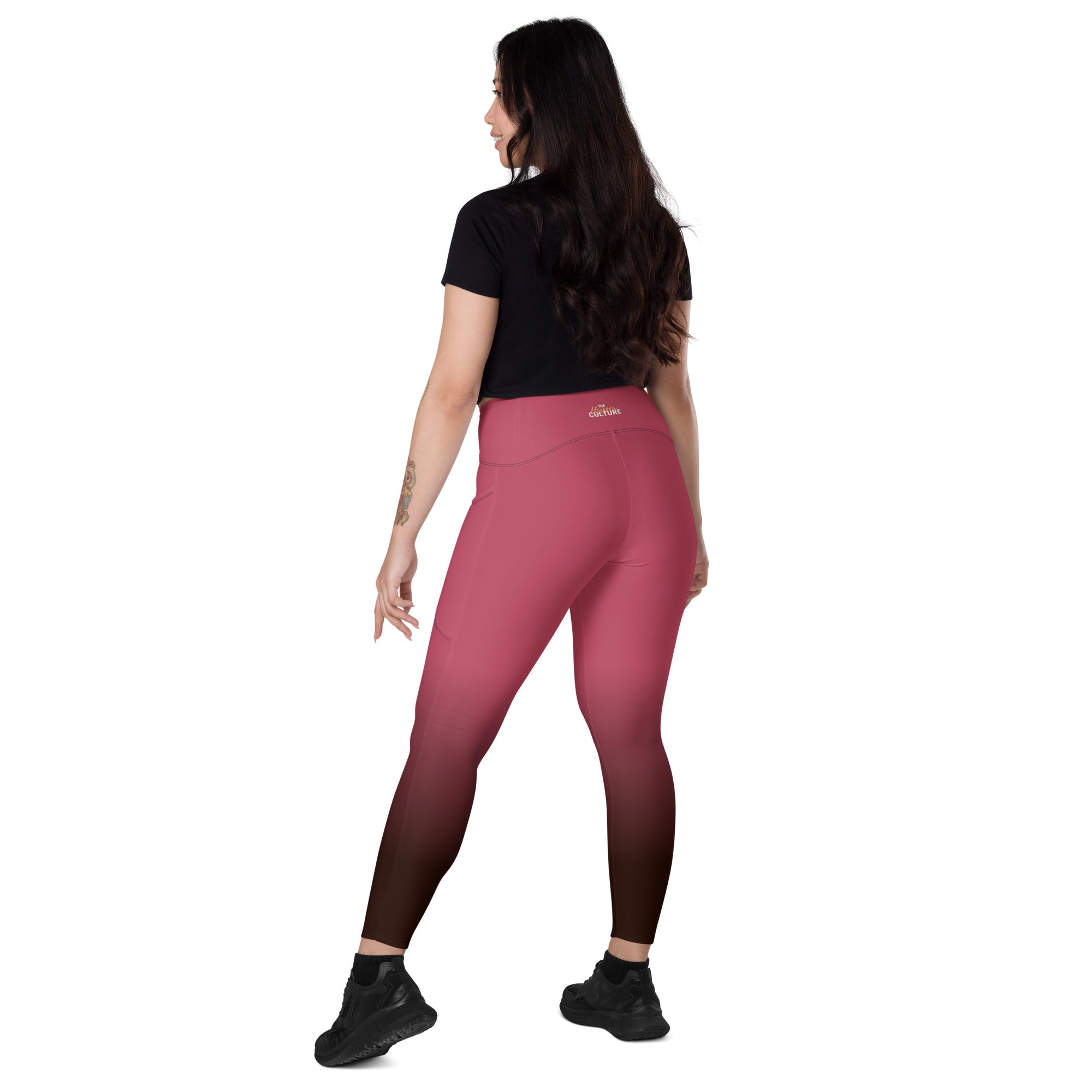 [THC Basics] Blush Latte Crossover Leggings with Pockets