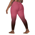 [THC Basics] Blush Latte Crossover Leggings with Pockets