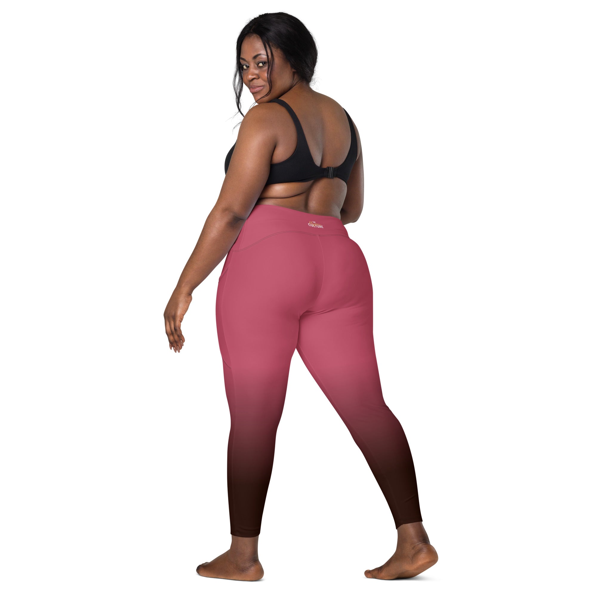 [THC Basics] Blush Latte Crossover Leggings with Pockets