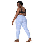 [Wild Side] Azure Roar Crossover Leggings with Pockets