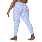 [Wild Side] Azure Roar Crossover Leggings with Pockets