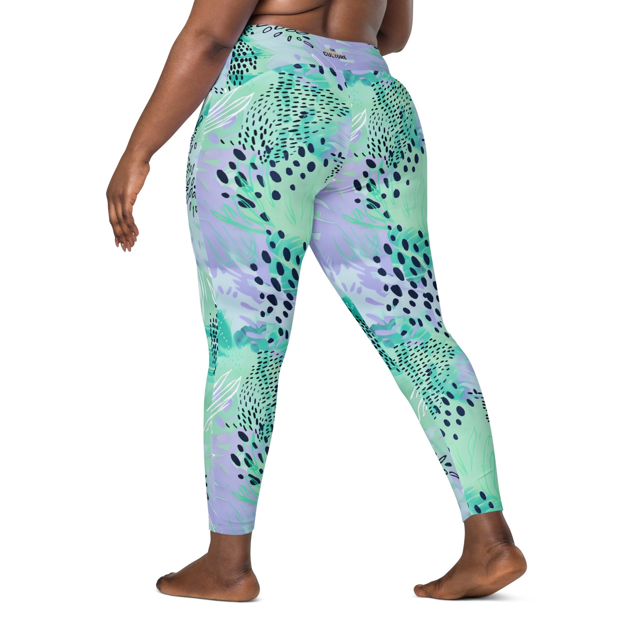 [Wild Side] Wild Whimsy Crossover Leggings with Pockets