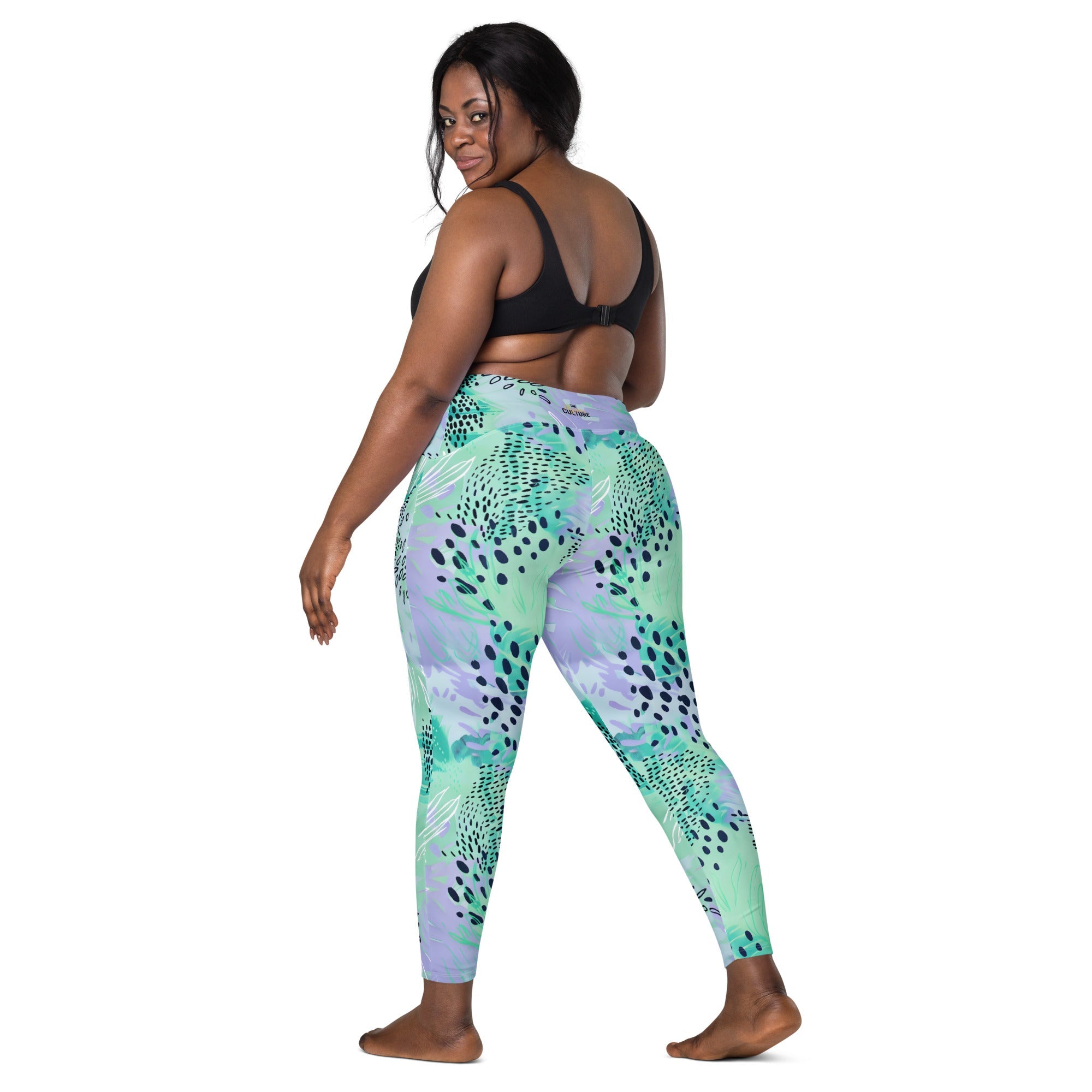 [Wild Side] Wild Whimsy Crossover Leggings with Pockets