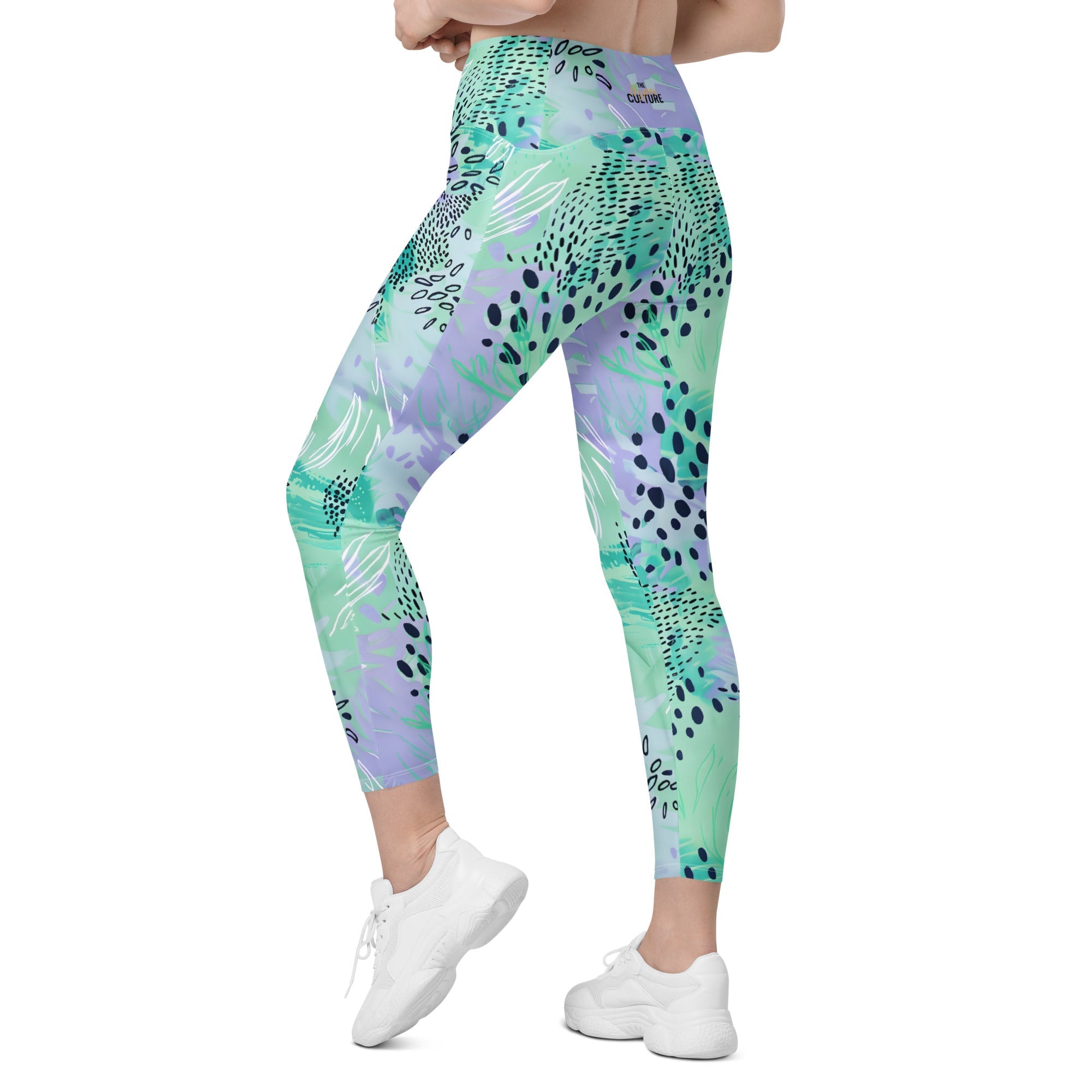 [Wild Side] Wild Whimsy Crossover Leggings with Pockets