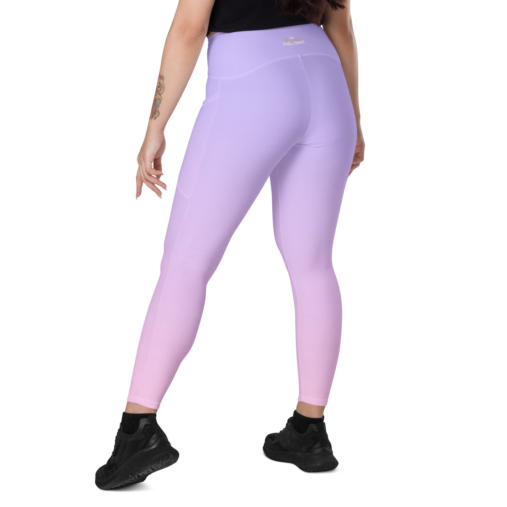 [THC Basics] Serene Skies Crossover Leggings with Pockets