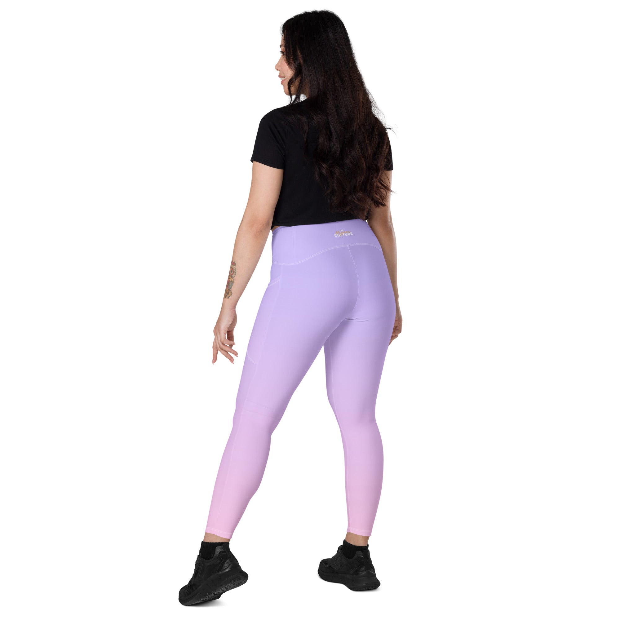 [THC Basics] Serene Skies Crossover Leggings with Pockets
