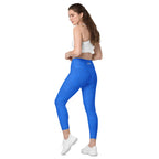 [Wild Side] Cerulean Spots Crossover Leggings with Pockets