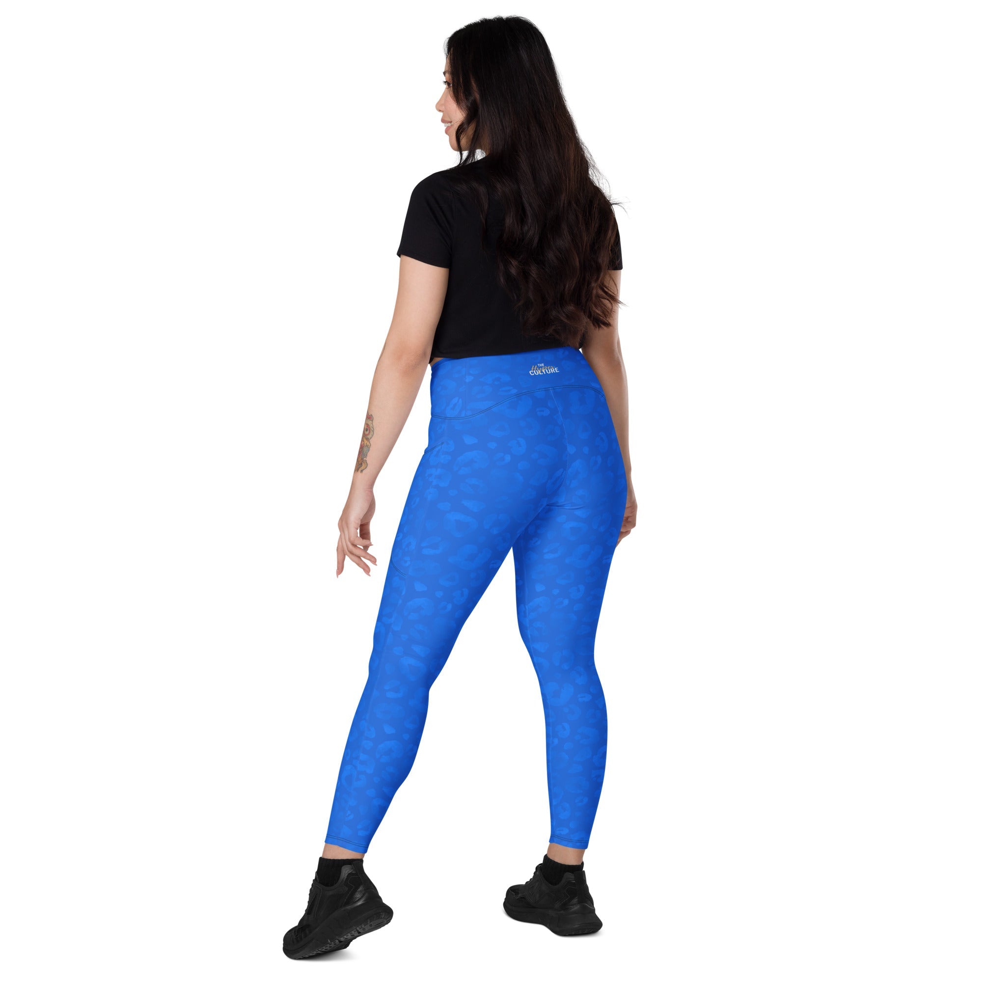 [Wild Side] Cerulean Spots Crossover Leggings with Pockets