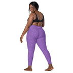 [Wild Side] Purple Roar Crossover Leggings with Pockets