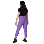 [Wild Side] Purple Roar Crossover Leggings with Pockets