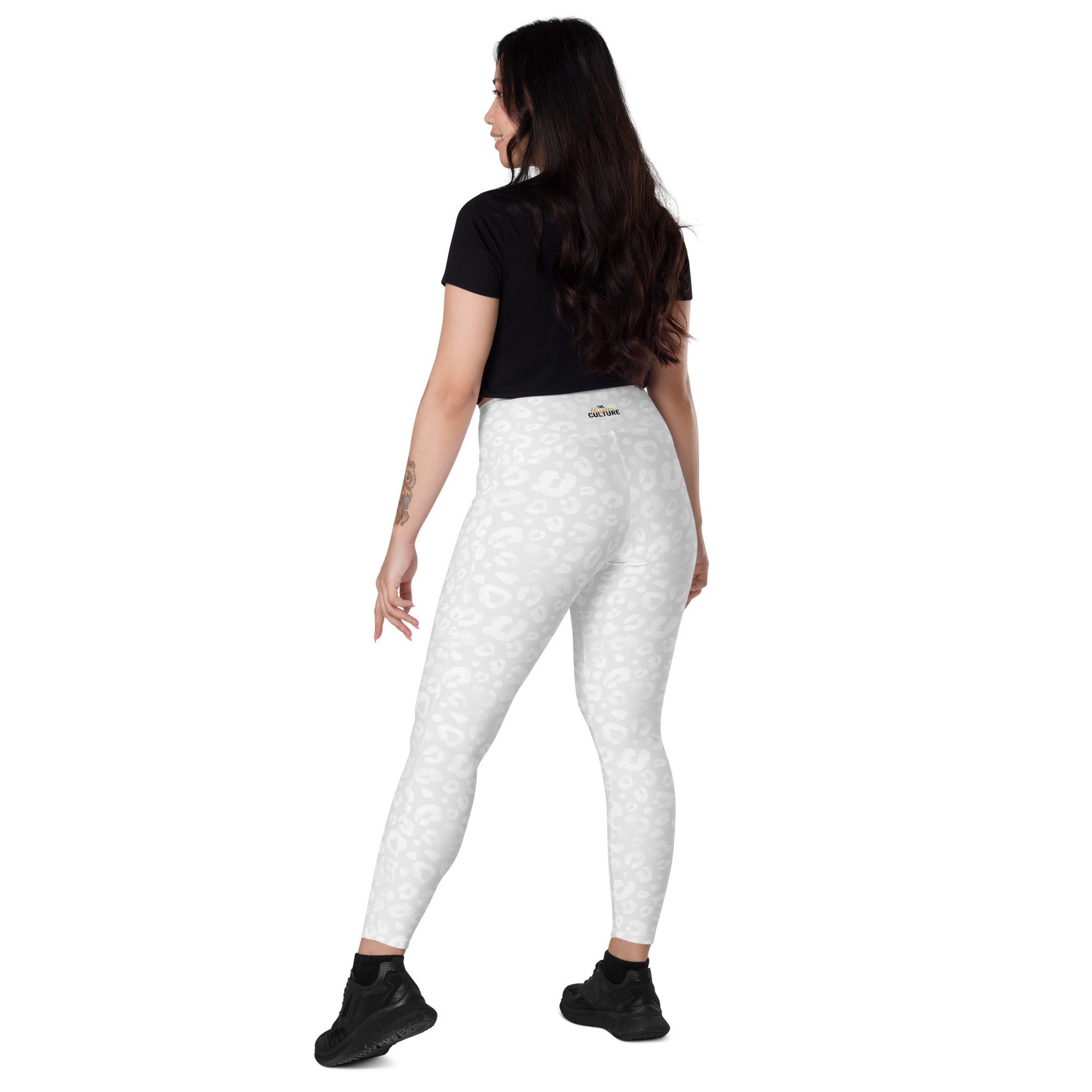 [Wild Side] Ivory Roar Crossover Leggings with Pockets