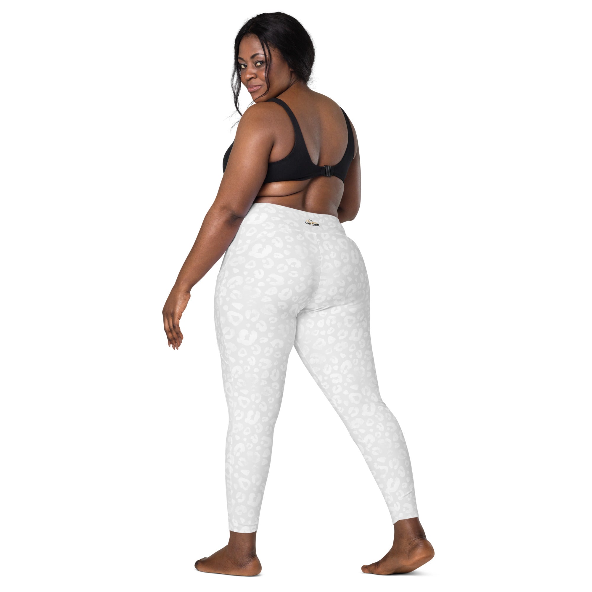 [Wild Side] Ivory Roar Crossover Leggings with Pockets
