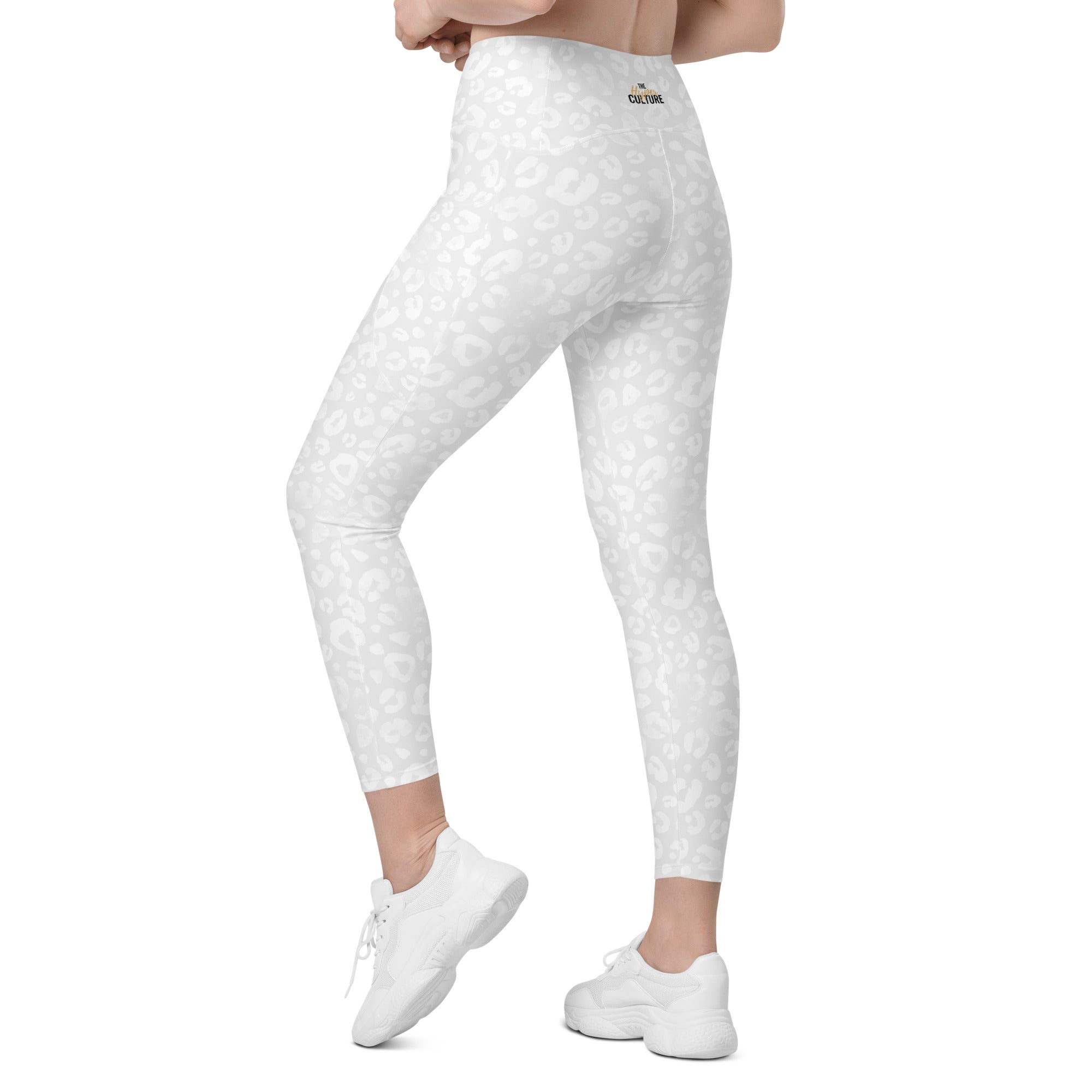 [Wild Side] Ivory Roar Crossover Leggings with Pockets
