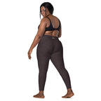 [Wild Side] Mocha Spots Crossover Leggings with Pockets