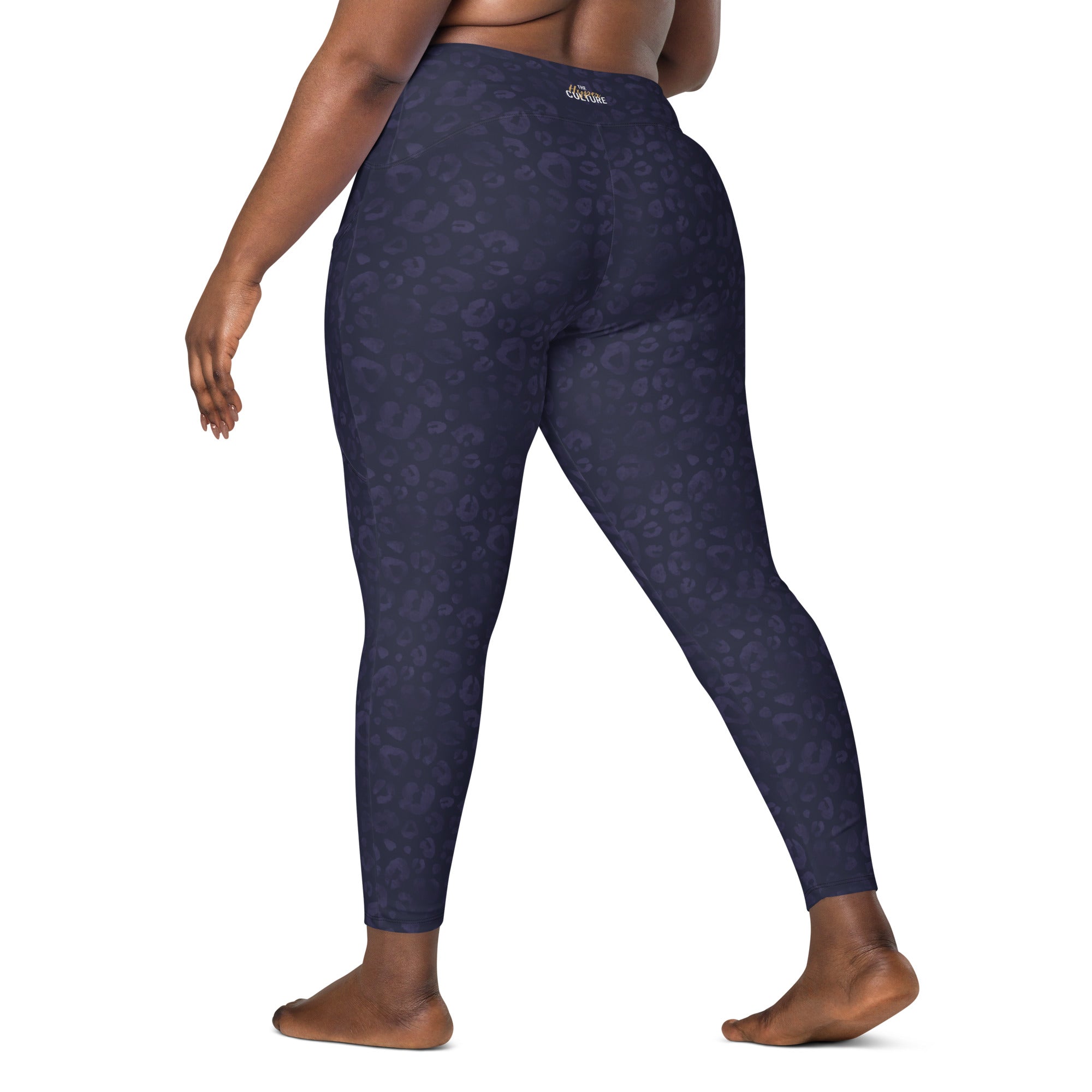 [Wild Side] Indigo Roar Crossover Leggings with Pockets