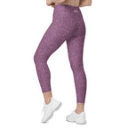 [Wild Side] Burgundy Roar Crossover Leggings with Pockets