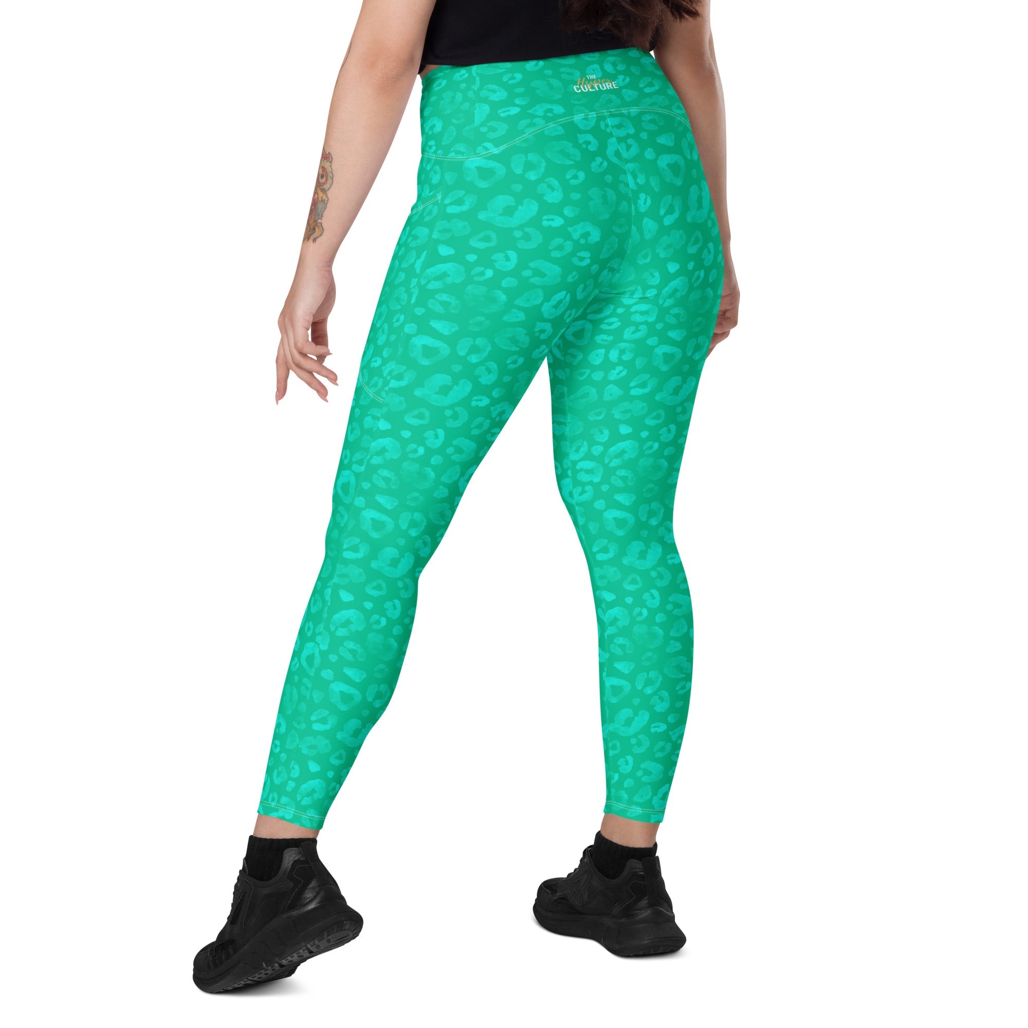 [Wild Side] Parakeet Roar Crossover Leggings with Pockets