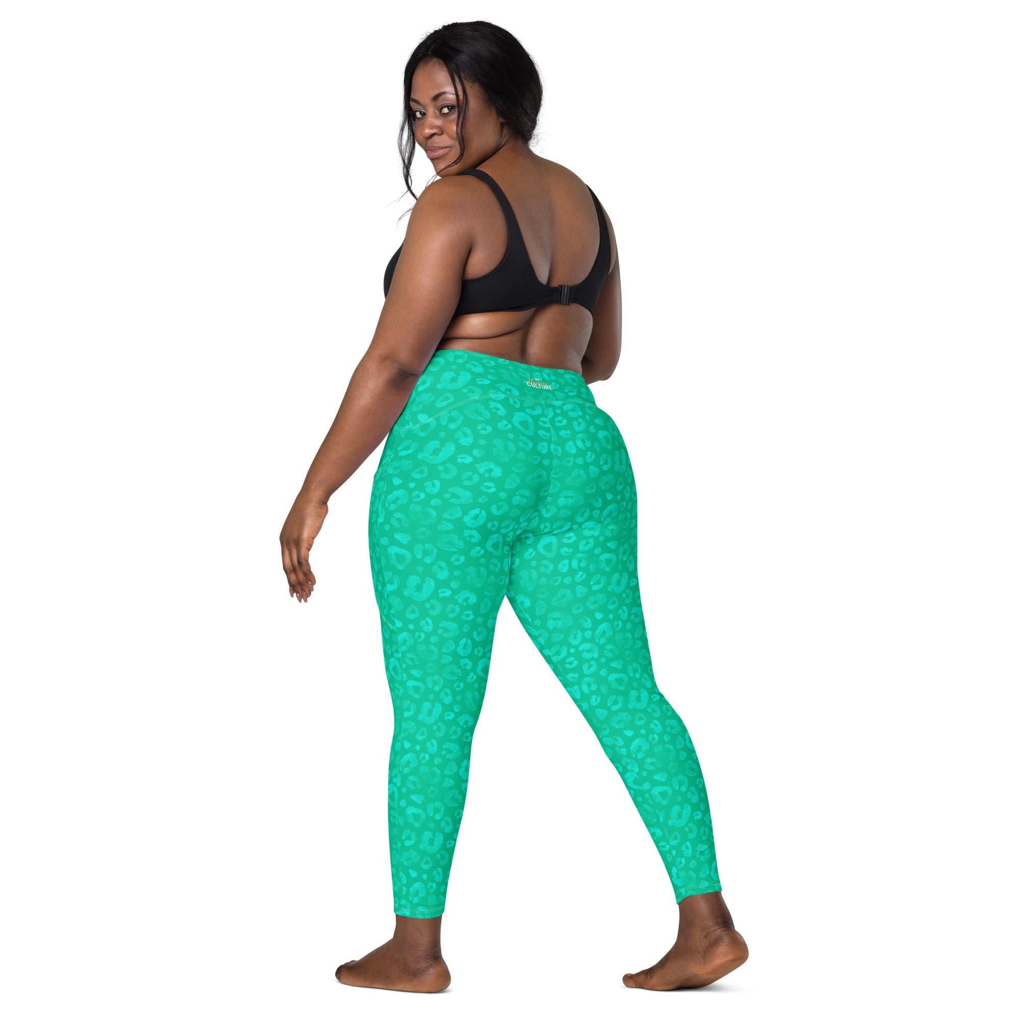 [Wild Side] Parakeet Roar Crossover Leggings with Pockets