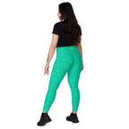 [Wild Side] Parakeet Roar Crossover Leggings with Pockets