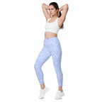 [Wild Side] Azure Roar Crossover Leggings with Pockets