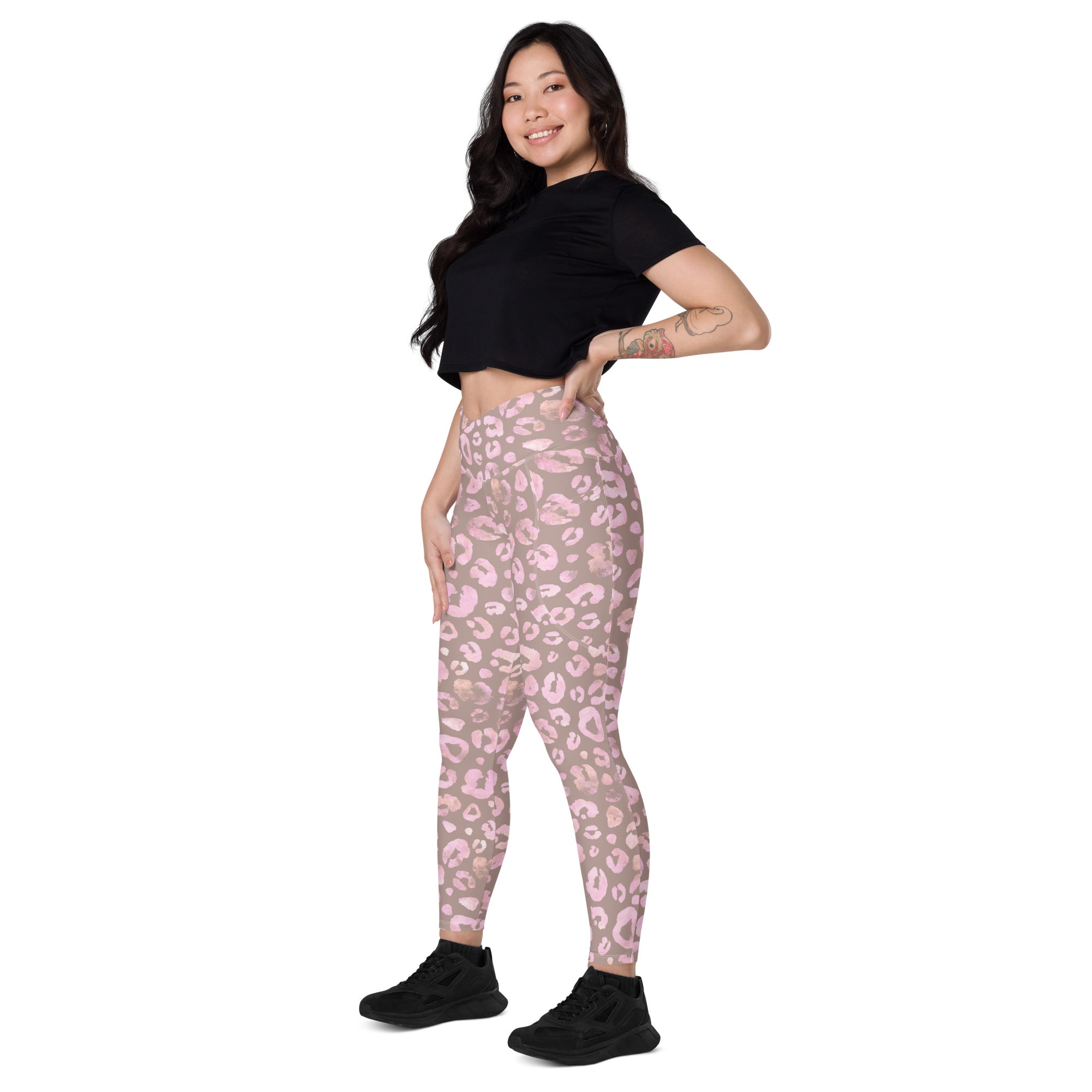 [Wild Side] Dusty Roar Crossover Leggings with Pockets