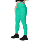 [Wild Side] Parakeet Roar Crossover Leggings with Pockets