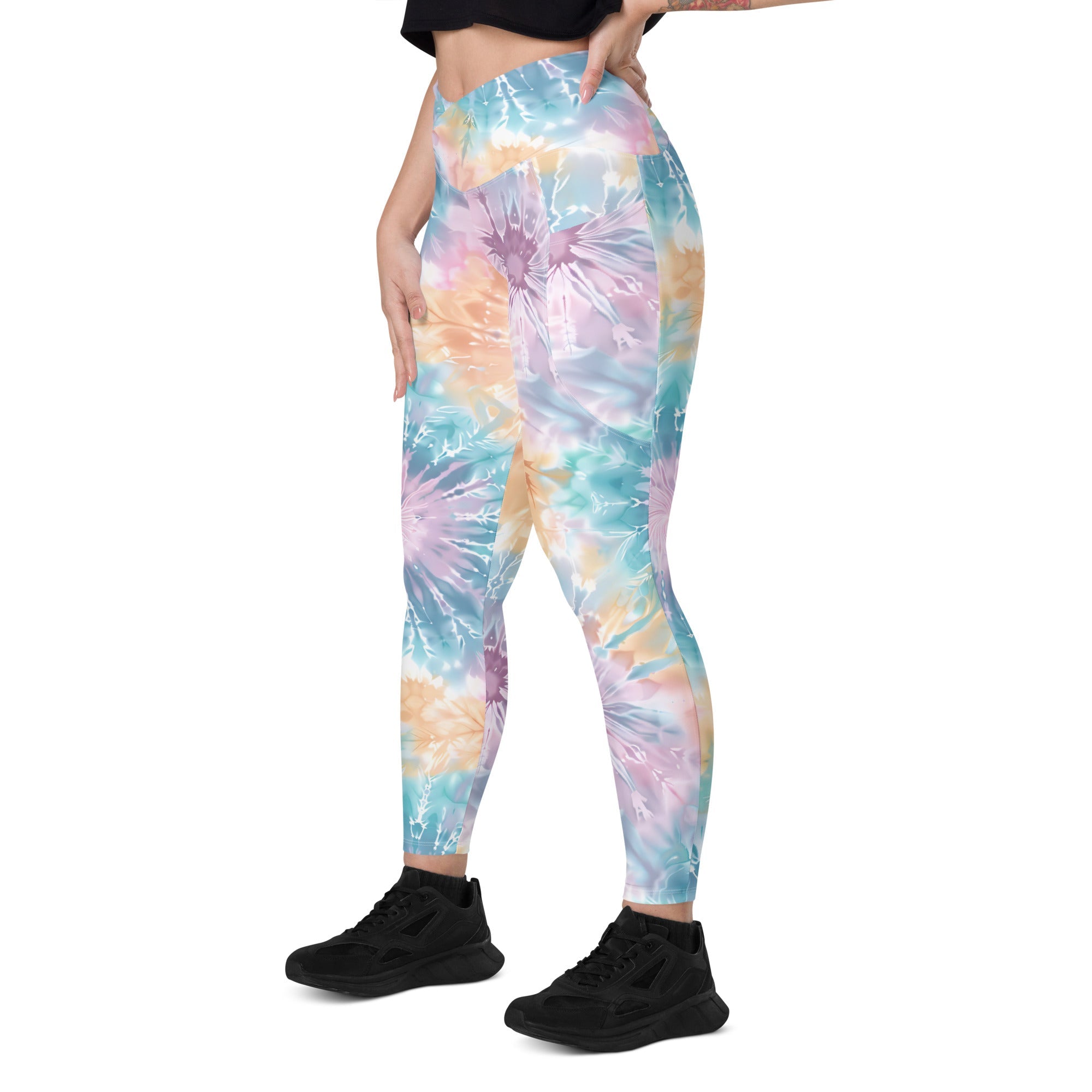 [Gypsy Soul] Sorbet Splash Crossover Leggings with Pockets
