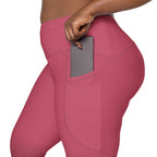 [THC Basics] Blush Latte Crossover Leggings with Pockets