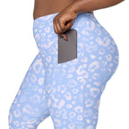 [Wild Side] Azure Roar Crossover Leggings with Pockets