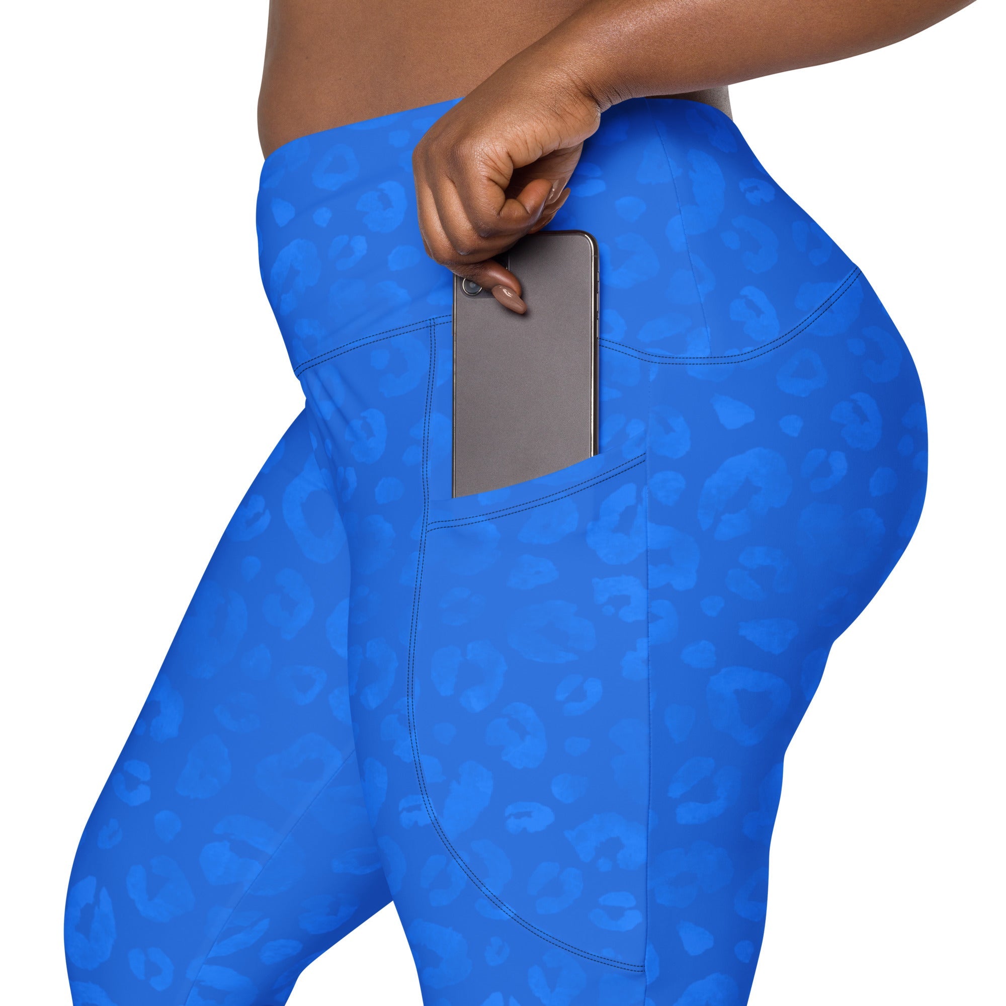 [Wild Side] Cerulean Spots Crossover Leggings with Pockets