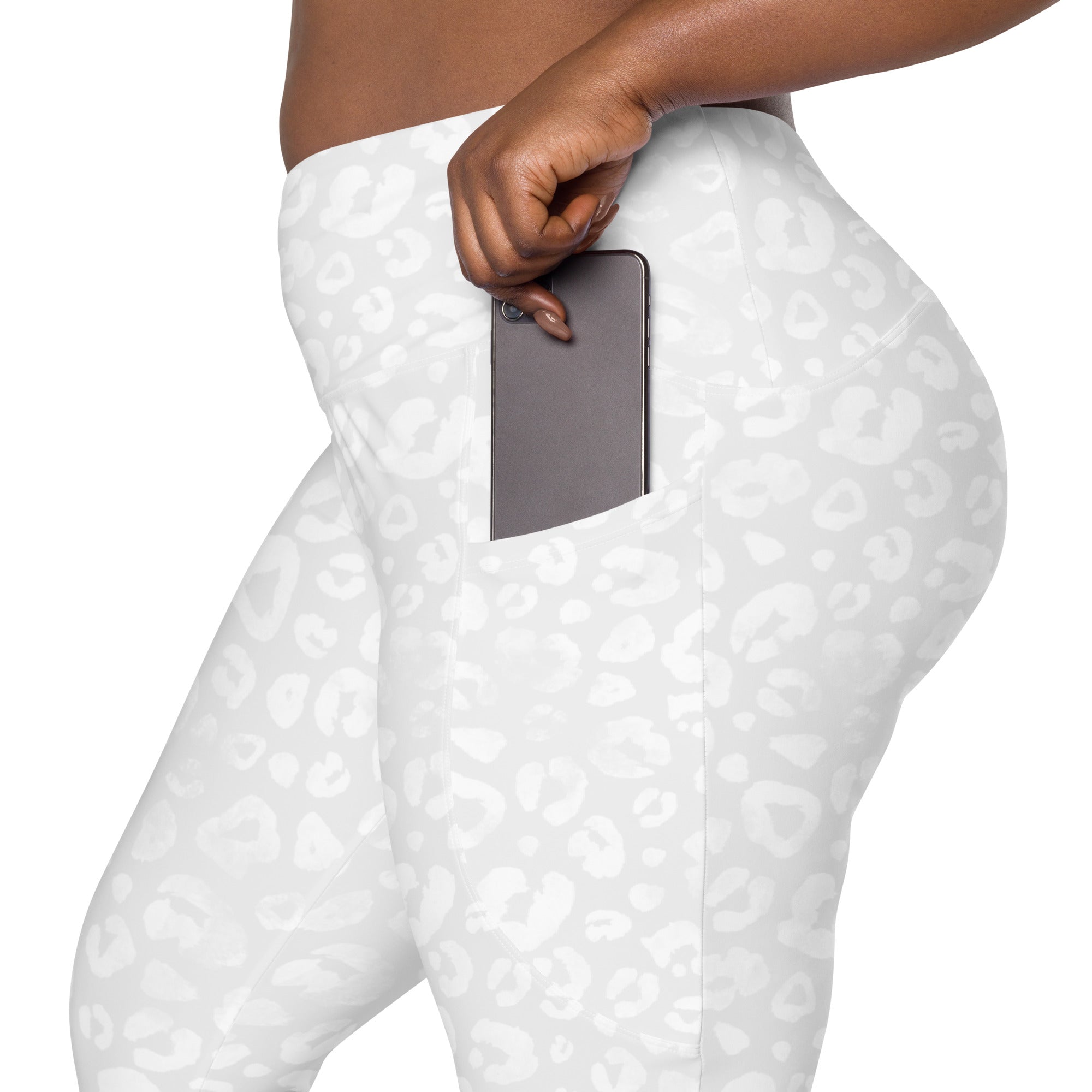 [Wild Side] Ivory Roar Crossover Leggings with Pockets