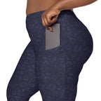 [Wild Side] Indigo Roar Crossover Leggings with Pockets