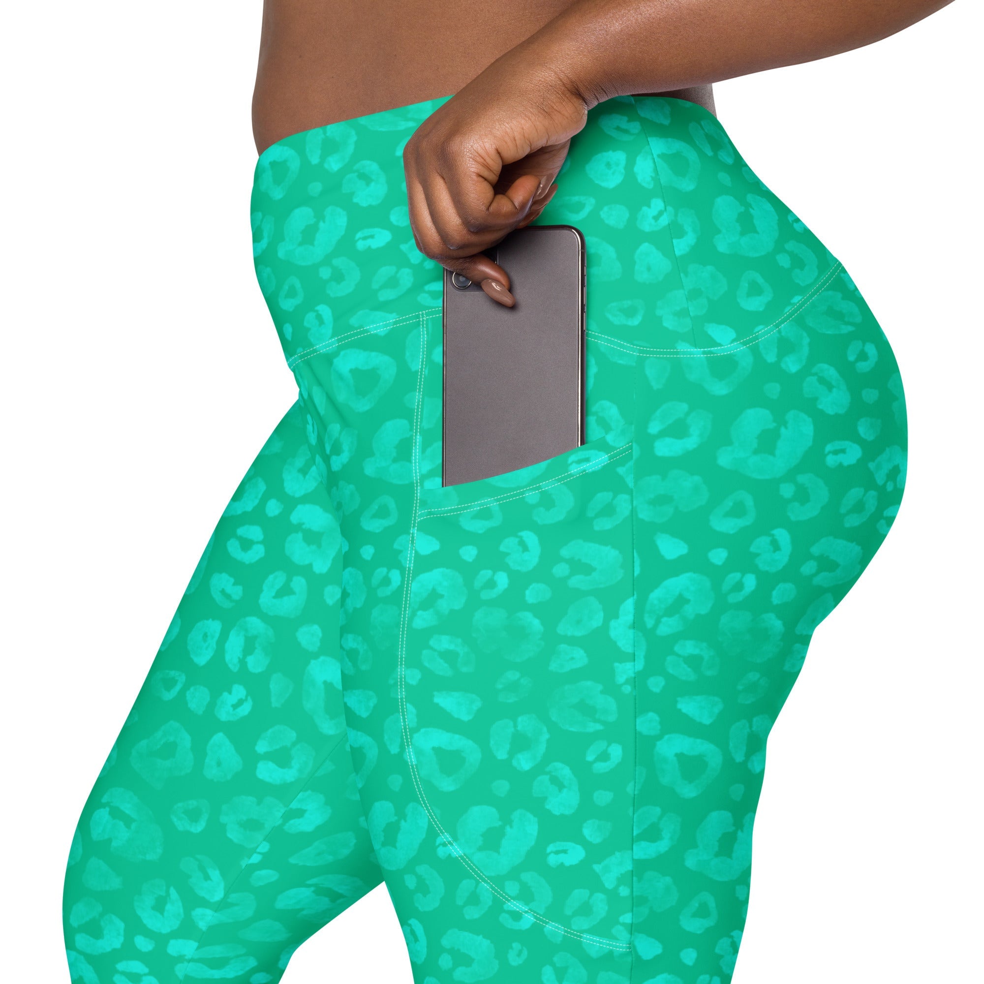 [Wild Side] Parakeet Roar Crossover Leggings with Pockets
