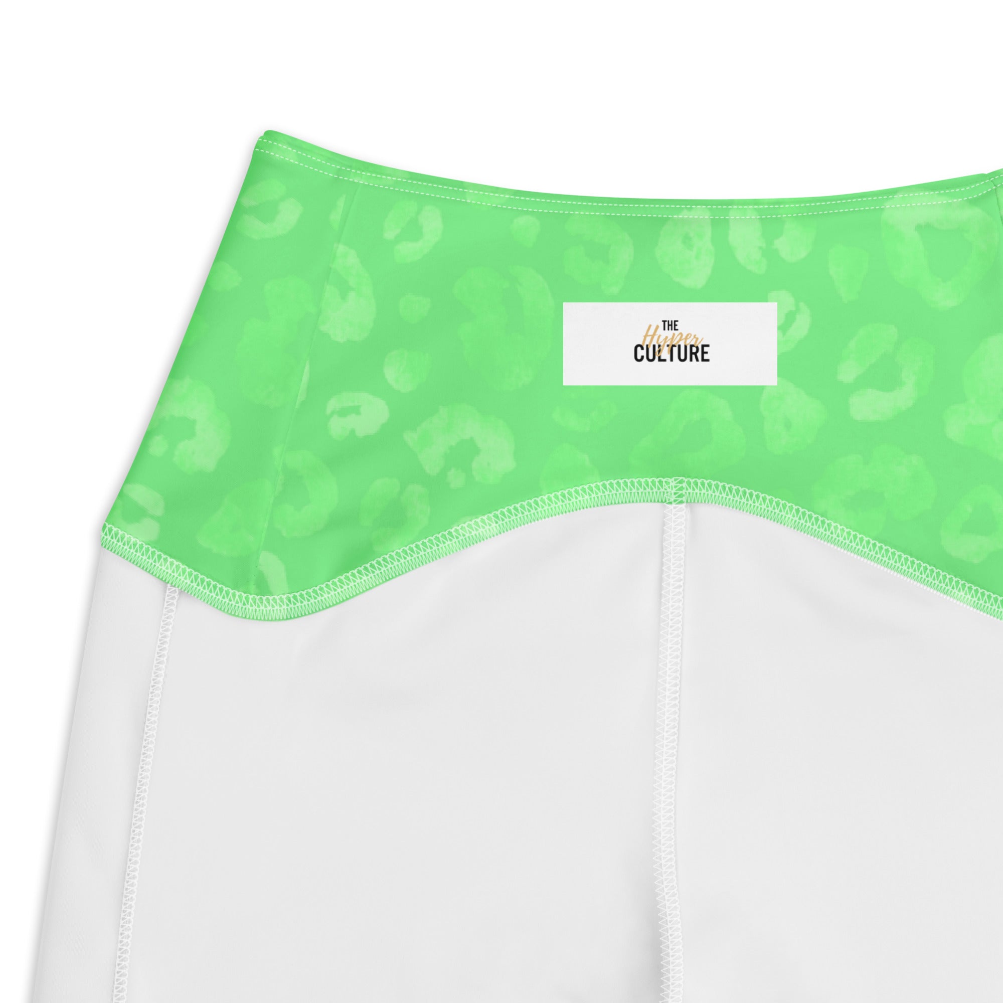 [Wild Side] Green Safari Crossover Leggings with Pockets