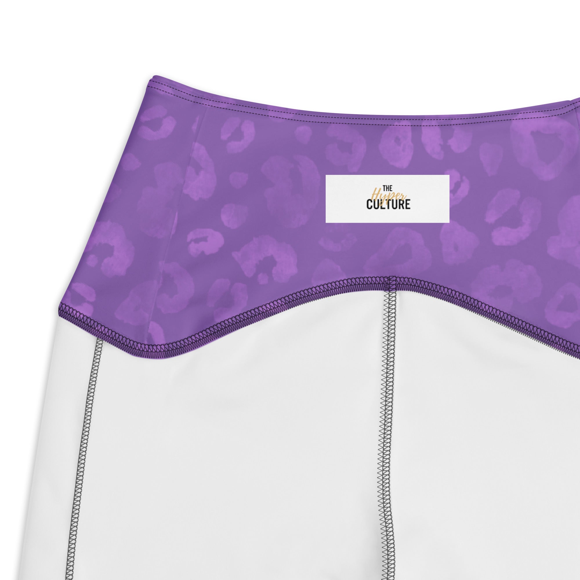[Wild Side] Purple Roar Crossover Leggings with Pockets