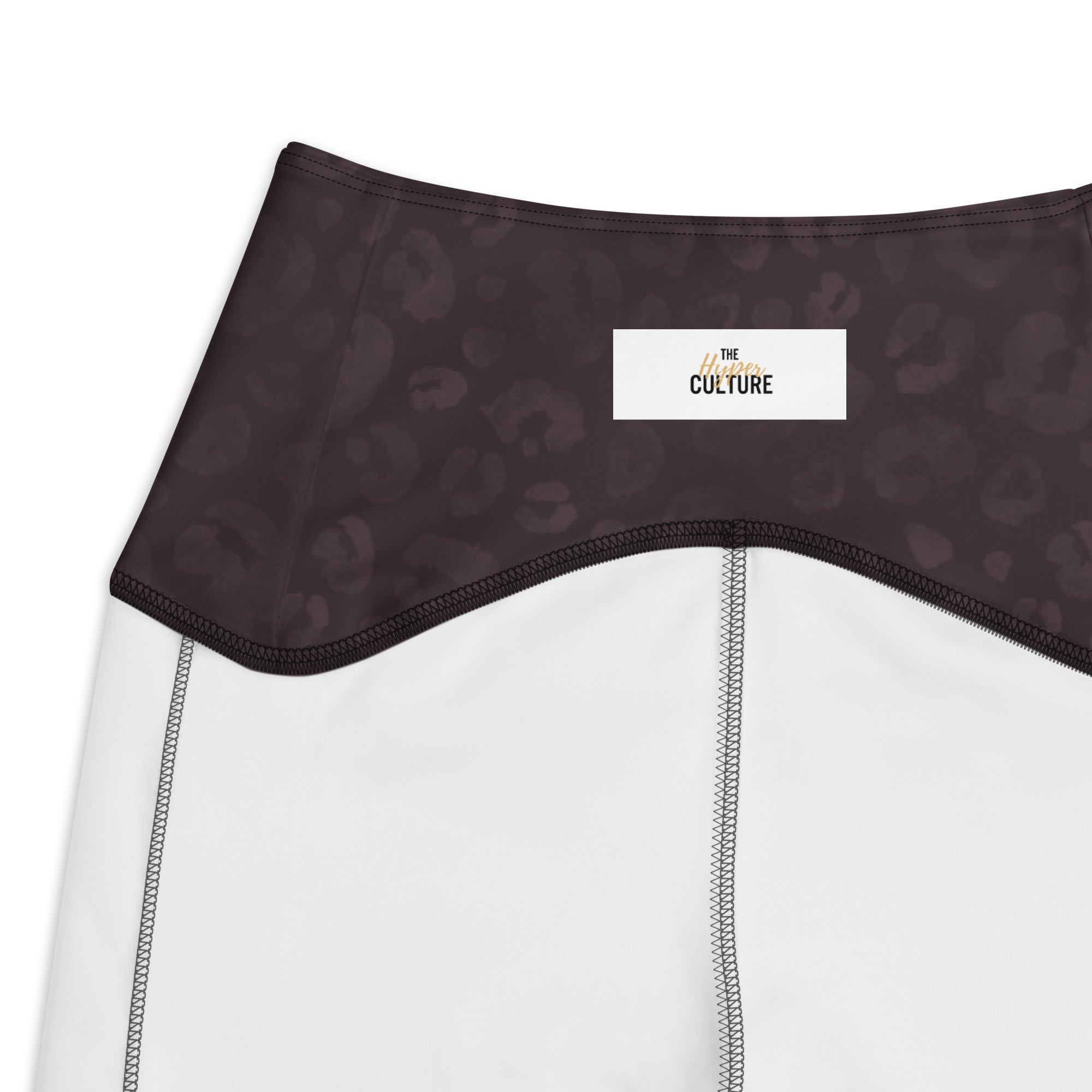 [Wild Side] Mocha Spots Crossover Leggings with Pockets