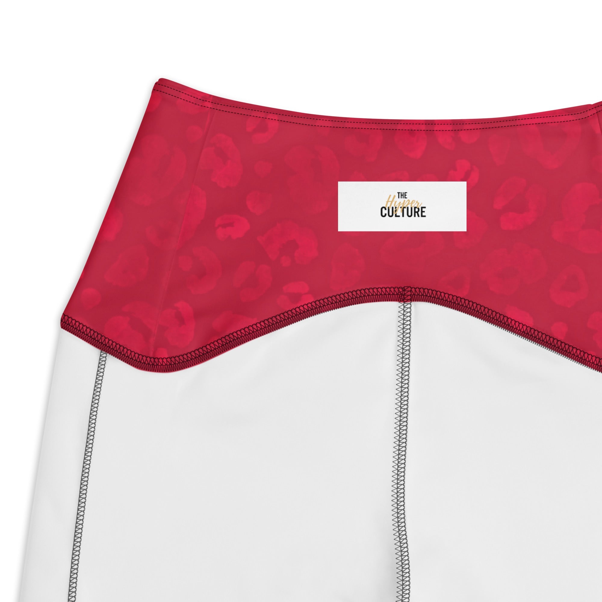 [Wild Side] Crimson Roar Crossover Leggings with Pockets