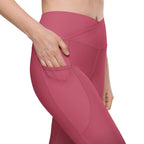 [THC Basics] Blush Latte Crossover Leggings with Pockets