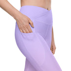 [THC Basics] Serene Skies Crossover Leggings with Pockets
